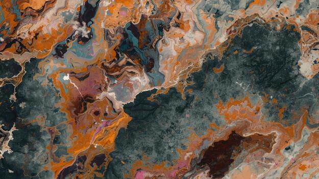 An abstract fluid art background presents a captivating blend of earthy tones, creating a mesmerizing and intricate pattern of color and texture. photo