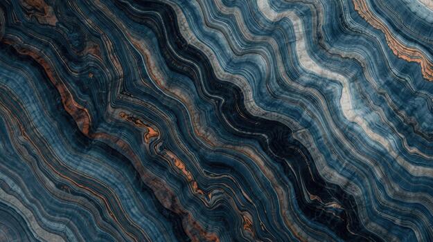 Abstract blue marble texture with flowing lines and natural stone pattern creating a decorative and elegant background for design projects. photo