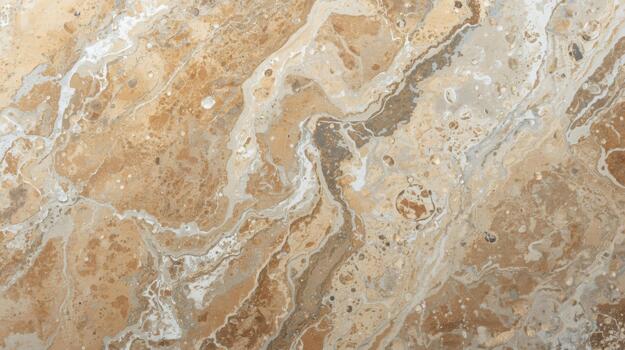 Beige marble texture exhibiting an abstract pattern with varied brown veins and irregular swirls evoking natural elegance and sophistication. photo