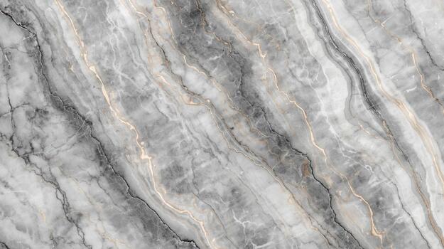 Elegant grey marble stone texture background features flowing veins of light gold throughout its polished surface with beautiful and unique patterns. photo