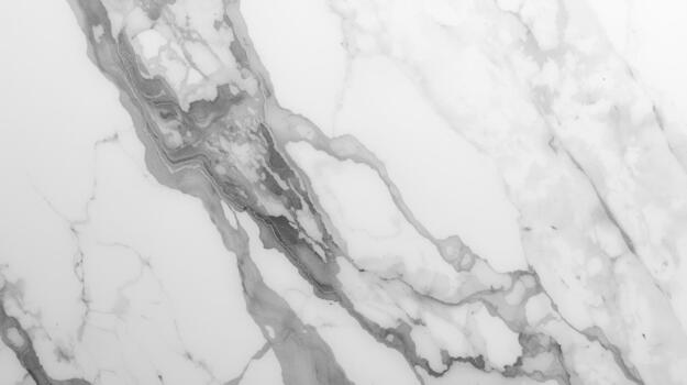 Elegant white marble texture features beautiful gray veins running across the surface creating a luxurious and sophisticated natural stone pattern. photo