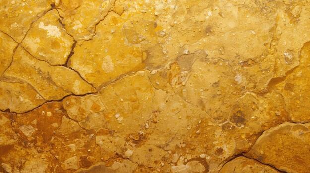 Yellow stone surface shows natural weathe patterns and fissures after years of exposure revealing an interesting weathered texture. photo
