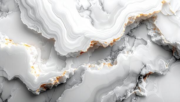 Abstract white marble texture with golden veins and wavy pattern creates a beautiful natural stone background for luxury designs and artwork. photo