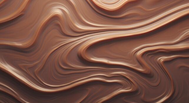 Swirling streams of rich dark chocolate flow across a seamless surface creating an abstract and mesmerizing dimensional background texture. photo