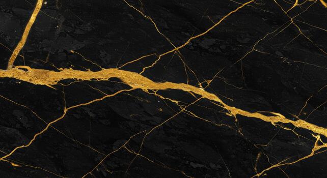 Black marble with gold veins creates a luxurious and elegant background texture suitable for various design applications in high resolution. photo