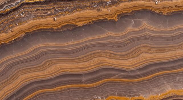 An intricate brown onyx stone displays flowing banded layers of texture and pattern, creating a stunning natural abstract background design. photo