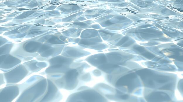 The rippling surface of pristine water creates a calming abstract pattern with light reflections and gentle motion of ocean waves on a bright day. photo