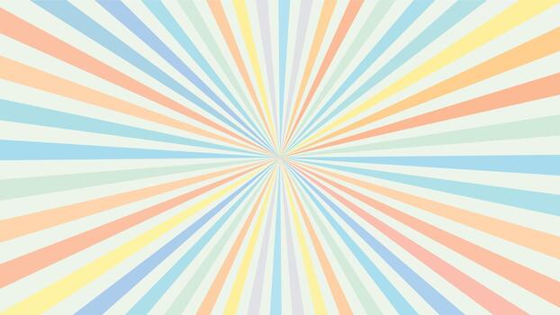 dinámica Estallar antecedentes de pastel de colores rayos radiante desde el centrar vector