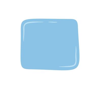 Handdrawn blue organic fluid square shape. Abstract blob patch with free form as a rectangle icon and unique background. Creative text element and modern label usage. vector