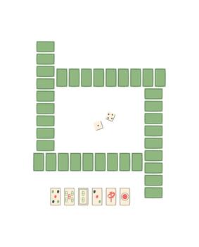 plano dominó chino juego de mesa en mesa con dado. interactivo rompecabezas presentando losas para recreación y estrategia. pasatiempo juego concepto, ideal para ocio actividades, profesional gráfico proyectos vector