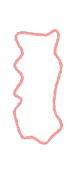 Wavy pink crayon contour rectangle frame with a fluid outline. Sketch style textbox creates a unique box for text, border and background in artistic layouts or hand drawn label template. vector