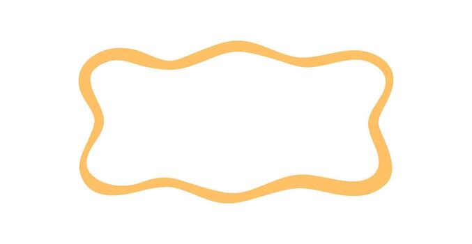 Groovy wavy rectangle outline forms a retro frame with bold border and background. Funky element and abstract shape in y2k style add graphic line detail, perfect for contemporary design visuals. vector