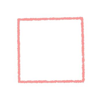 Handdrawn pink crayon rectangle with textured border and bold frame. Quote box for message and textbox icon, background for communication, modern minimal template creative context. vector