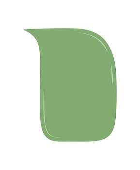 Green organic hand drawn speech bubble with fluid rectangle form. Abstract textbox for comment, chat and message, ideal as dialogue concept in modern communication or conversation background. vector