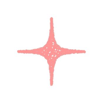 mano dibujado lápiz de color Starburst símbolo en magia Escribiendo estilo. festivo Estallar y petardo Chispa - chispear explosión con gráfico elemento. rosado tono para celebracion Arte y fiesta antecedentes. vector