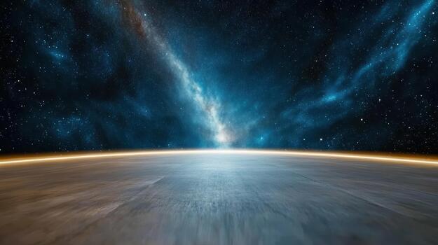 An image of the earth and the milky way photo