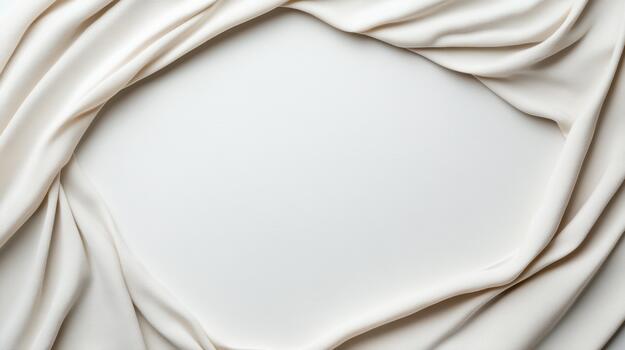 White silk fabric with a circle shape photo