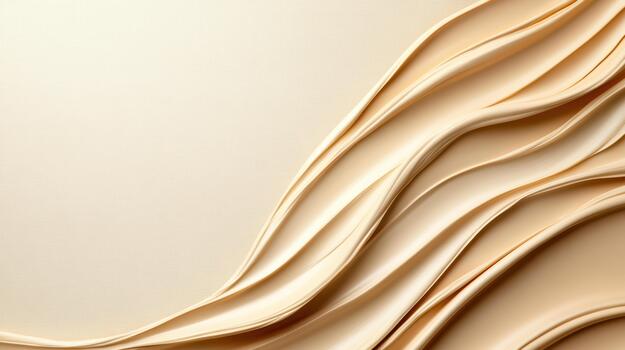 Beige fabric background with waves photo
