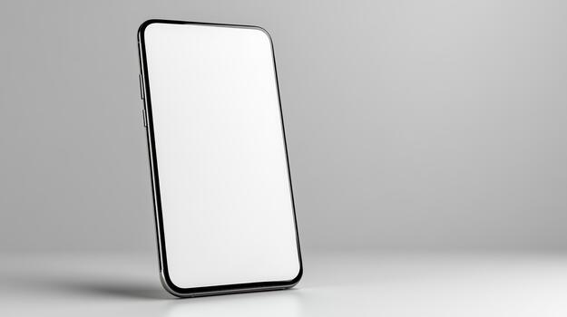 Blank smartphone mockup with subtle glossy edges and minimal elegant feel photo