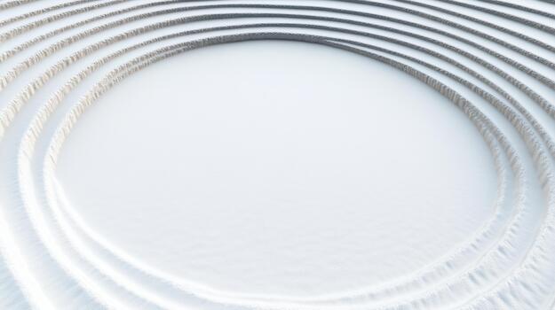 A circular white wall with a spiral pattern photo