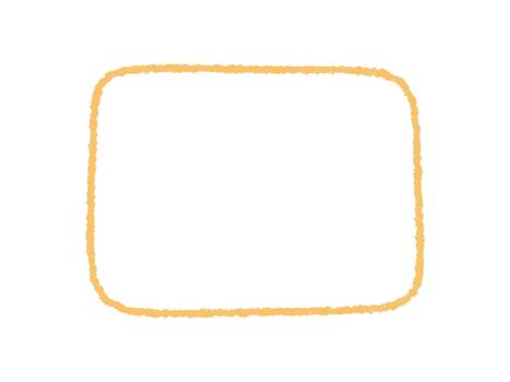 Organic pastel chalk sketch box frame forms a rectangle border. Outline creates a soft background for text, with crayon detail adding subtle hand drawn look. Modern graphic element for clean vector