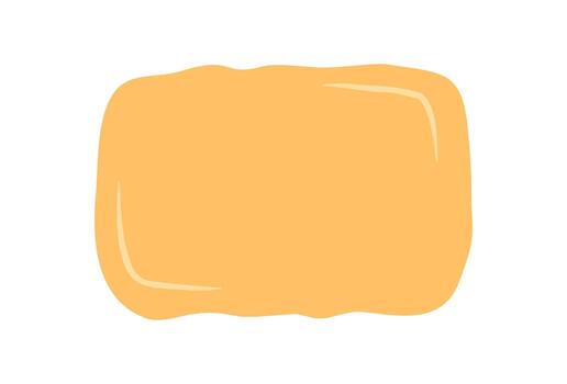 Hand drawn organic squiggle rectangle shape with soft fluid form, abstract blob and irregular outline as a playful sticker. Warm background design for creative text or doodle label template. vector