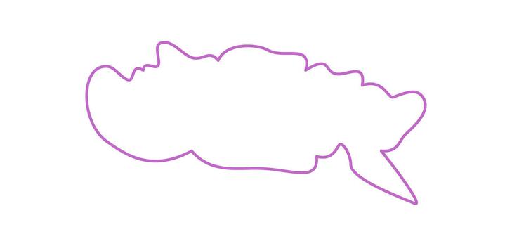 garabato habla burbuja contorno con mano dibujado redondo bosquejo estilo. resumido icono muestra charla o diálogo caja de texto. juguetón hablar burbuja forma para creativo comunicación o mensaje etiquetas. vector