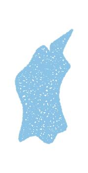 ondulado habla burbuja forma con azul tiza textura y bosquejo estilo. orgánico hablar nube como mensaje caja de texto, único rectángulo gráfico elemento para moderno resumen comunicación conceptos. vector