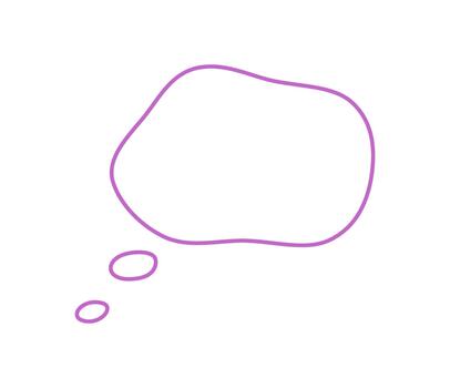 Hand drawn squiggle outline speech bubble in round form creates a unique box for any conversation or message. Doodle balloon and chat element, outlined and styled for thought design themes. vector