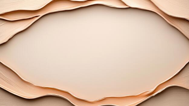 A circle of cream on a white background photo