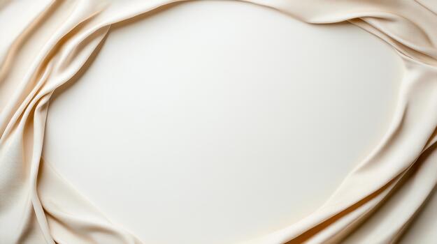 An empty white circle with a cream background photo