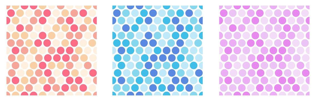 Pattern Seamless Set Circular Dot Grid vector