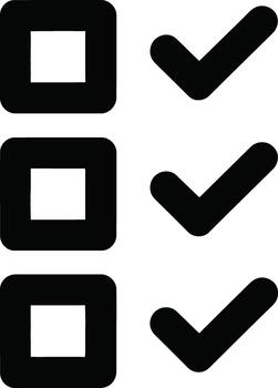 Lista de Verificación con Tres terminado Tareas marcado por marcas de verificación vector