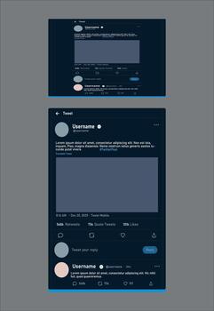 conjunto de X o gorjeo enviar Bosquejo con editable texto gratis vector