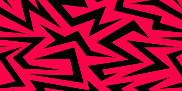 Abstract zigzag pattern in bold pink and black creating a dynamic, edgy background vector