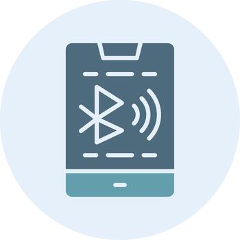 Bluetooth Signals Gradient Color Form Shape vector