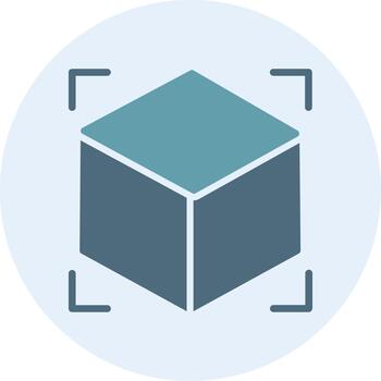 cubo vívido aplicación elemento icono vector
