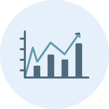 Line Chart Minimal UI Element Icon vector