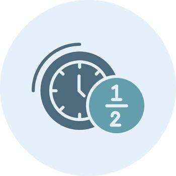 Half Time Outlined Frame Object Icon vector