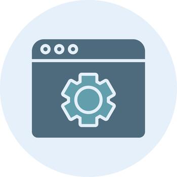 Web Browser 3D Interface Shape Icon vector