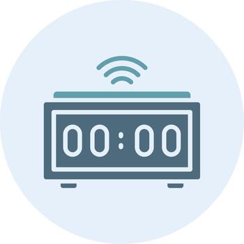 Digital Clock Compact Web Symbol Mark vector