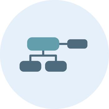 Organization Chart Digital Tech Element Icon vector