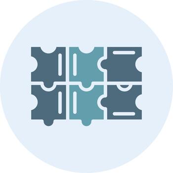Puzzle Futuristic UI Mark Symbol vector
