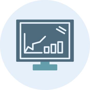 Statistical Chart UI Badge Graphic vector