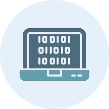 Binary Code Pixel Grid Artwork Icon vector