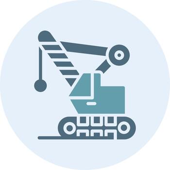 demolición máquina codificado ui símbolo marca vector