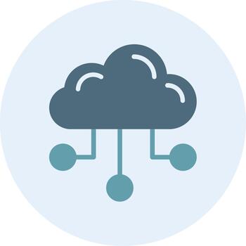 informática nube simplificado diseño pedazo marca vector