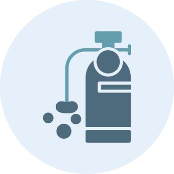 Oxygen Cylinder Compact Web Symbol Mark vector