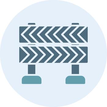 Road Block Thin Line Element Graphic vector