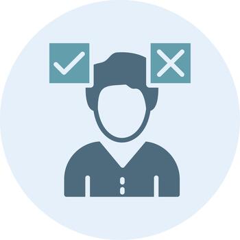 Decision Making User-Friendly Drawing Icon vector